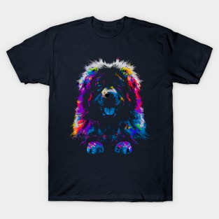 Floof Tibetan Mastiff Color Wash Artwork T-Shirt